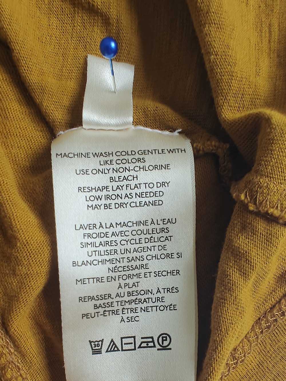 Anthropologie Women Solid Mustard Cotton Knit Ruffle V-Neck Puff Sleeve Blouse L - Picture 9 of 10